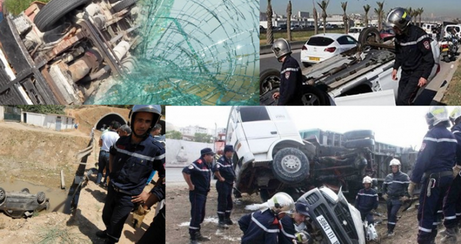Accidents de la route : 38 morts et 1060 blessés en une semaine