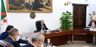 Présidence: Tebboune préside une réunion du Conseil des ministres