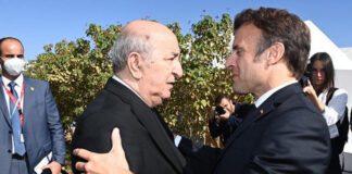 COP27: Chaleureuse accolade entre le Président Tebboune et Macron