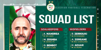 CAN-2023: Belmadi dévoile une listede 25 joueurs pour la Tanzanie