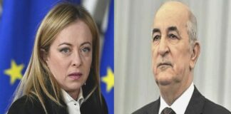 Algérie-Italie: Le président de la République reçoit un appel téléphonique de la présidente du Conseil des ministres italien