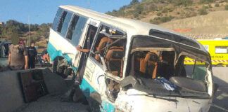 Alger: 25 blessés suite au dérapage d’un bus de transport de voyageurs à Bouchaoui