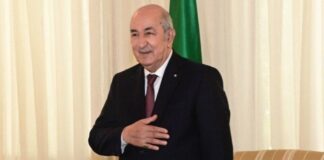 Arrivée du président de la République à la Maison du peuple pour présider la cérémonie de célébration de la Journée internationale des travailleurs