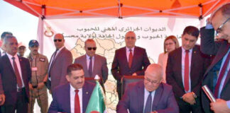 Cherfa préside le lancement officiel du programme de réalisation de 30 silos de stockage de céréales