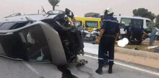 Accidents de la circulation: 5 morts et 222 blessés en 24 heures