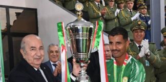 Coupe militaire d’Algérie: le président de la République remet le trophée au capitaine de l’équipe de la 1ère région militaire