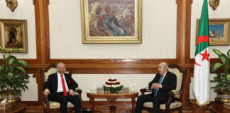 Audience: Le président de la République reçoit le président du Mouvement El Bina