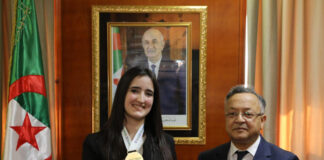 Médaillée d’or à un Concours organisé récemment au Qatar: Baddari distingue la lauréate Sara Mefaredj