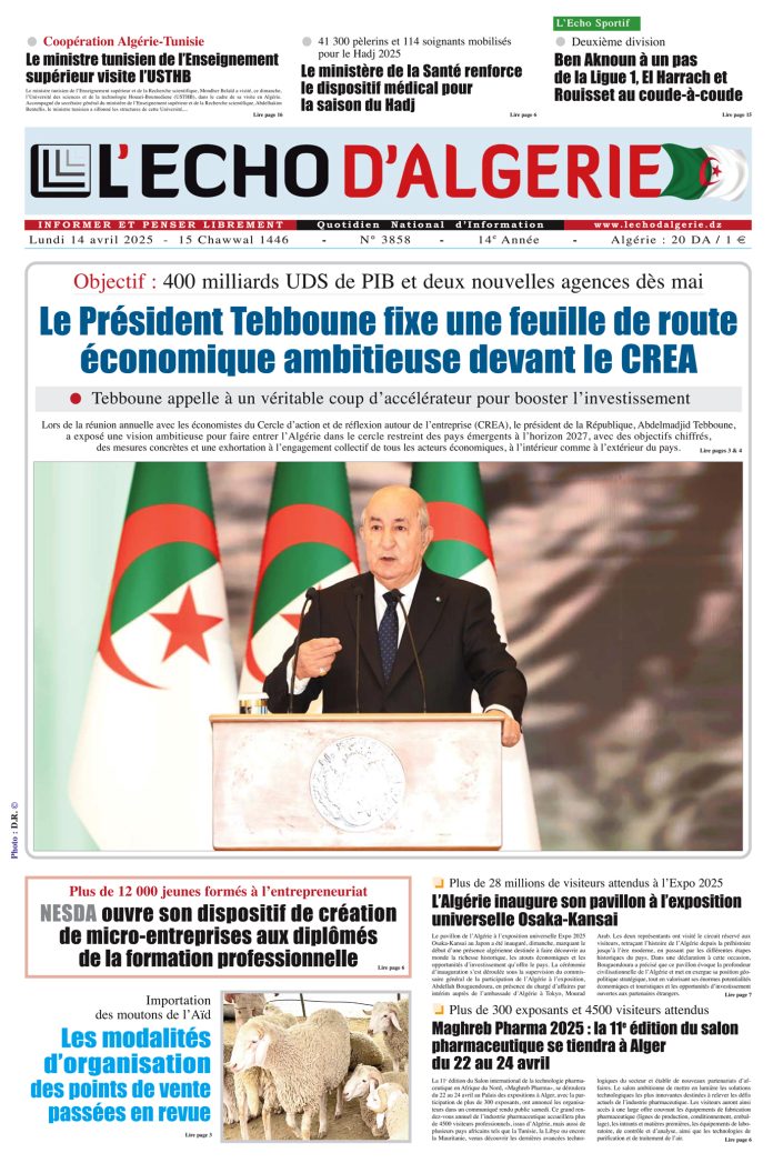 N° 3858 du Lundi 14 Avril 2025