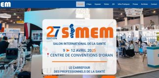 27e Salon international de la santé (SIMEM) du 9 au 12 avril 2025 à Oran: 200 exposants de 38 pays réunis autour de la médecine connectée