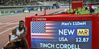 Meeting de Shanghai: Impressionnant succès de l’Américain Cordell Tinch sur 110 m haies à Shanghai