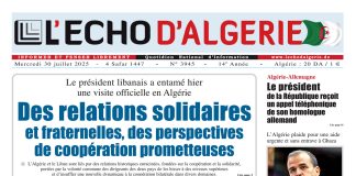 N 3945 du Mercredi 30 Juillet 2025