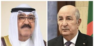 71e anniversaire du déclenchement de la glorieuse Révolution de libération : le président de la République reçoit les voeux de l’Emir de l’Etat du Koweït