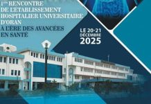 EHU d’Oran: Premier colloque international médico-chirurgical les 20 et 21 décembre