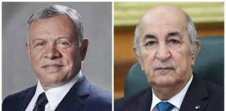 Présidence: Abdelmadjid Tebboune reçoit un appel téléphonique du roi de Jordanie
