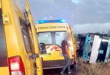 Jijel: 12 blessés suite au dérapage d’un bus