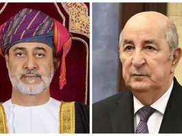 Algérie-Oman: Le président de la République reçoit les vœux de sa Majesté le Sultan d’Oman à l’occasion de l’avènement de l’Aïd El-Fitr
