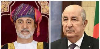 Algérie-Oman: Le président de la République reçoit les vœux de sa Majesté le Sultan d’Oman à l’occasion de l’avènement de l’Aïd El-Fitr