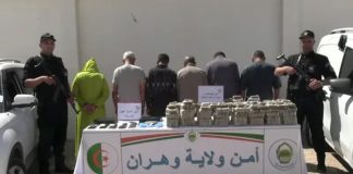 Oran: Saisie de 80 kg de kif en provenance du Maroc, 6 suspects dont une femme arrêtés