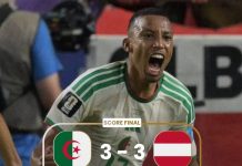 Mondial 2026: L’Algérie qualifiée aux 16es de finale après son nul contre l’Autriche (3-3)