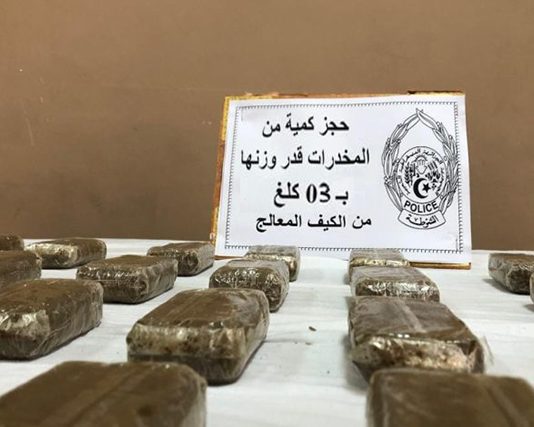 Tlemcen: Saisie de plus d’un kilogramme de cocaïne et près de 3 kilogrammes de kif traité