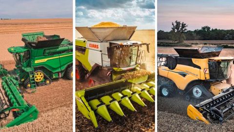 Moissonneuses John Deere, Claas et New Holland