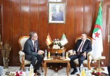 Audience: Sayoud reçoit l’ambassadeur du Royaume d’Espagne en Algérie