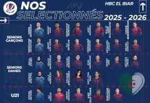 Hand – HBC El-Biar: Un record historique de 47 internationaux pour la saison 2025-2026