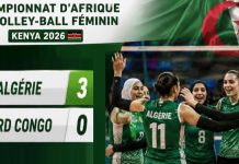Volley / Championnat d’Afrique féminin 2026 (Gr. D – 3e J): L’Algérie bat la RD Congo (3-0) et se qualifie en quarts de finale
