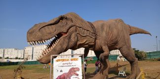 Oran: Le parc des dinosaures du Village méditerranéen fait rugir l’été et séduit les familles