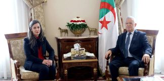 Felicitations: Azzouz Nasri et Khalida Boufedeche félicitent Younes Ayachi pour son sacre mondial du saut en hauteur