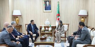 Audience: Khalida Boufedeche reçoit Fateh Boutbig
