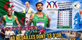 Jeux méditerranéens Tarente-2026: 40 médailles un record à l’étranger