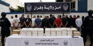 Oran: Saisie de 228 kg de cocaïne et arrestation de 20 suspects