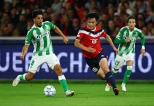 Ligue des champions: Lille perd le fil et s’incline face au Betis Séville